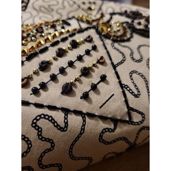 Basil Maude Hand Beaded Embellished A-line Skirt Sz 2 Boho Anthro Art To… - Picture 10 of 13